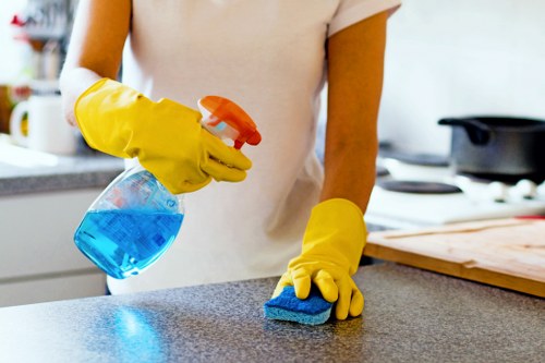 Forestdale carpet cleaning team working safely in a property